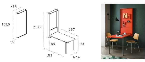 Opklapbed Altea Sofa tech uitbreiding tafel W C BedHabits